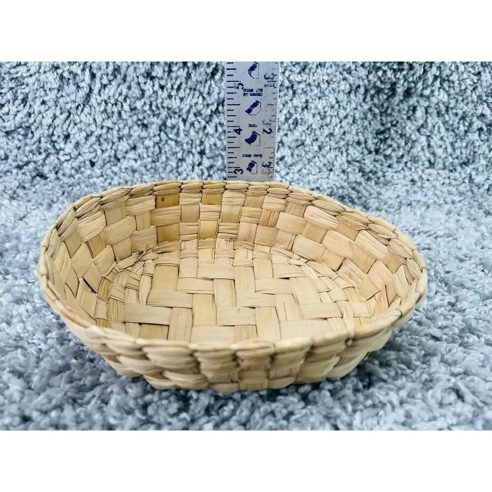 Wicker Basket Small Home Decor Any Room Farmhouse Style 3inX4inX6in Brown